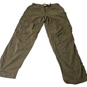 The North Face Cargo Hiking Pants Olive XL Green Nylon Mens Extra Large Belt